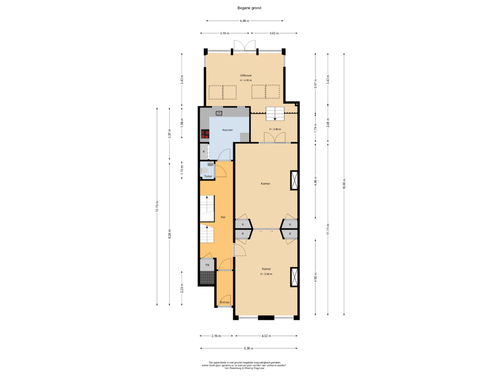 Bekijk plattegrond van Begane grond van Koninginneweg 245-H