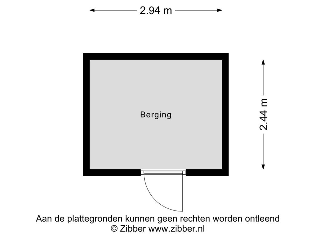 Bekijk plattegrond van Berging van Hugo de Grootstraat 64