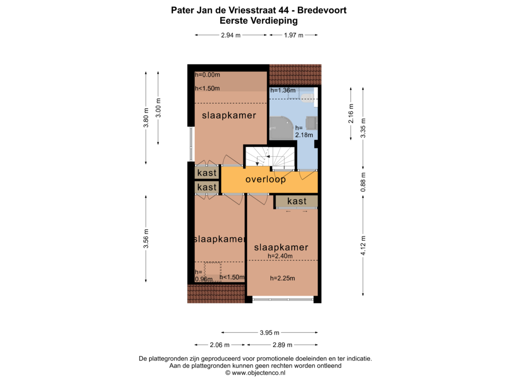 Bekijk plattegrond van EERSTE VERDIEPING van Pater Jan de Vriesstraat 44