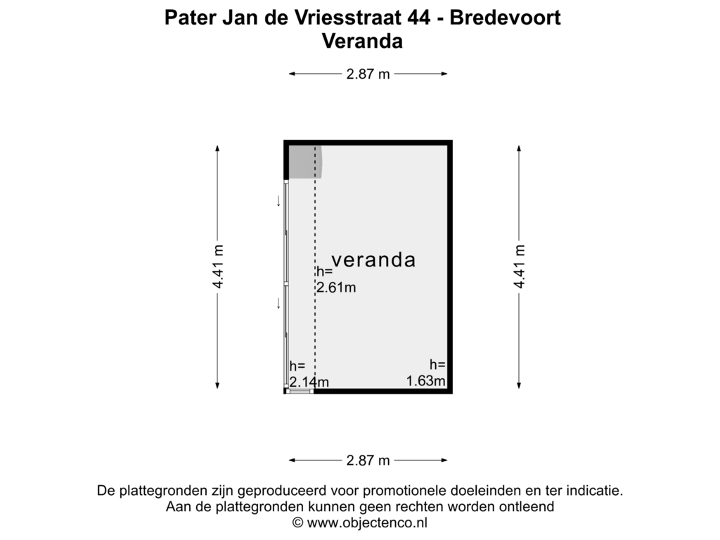 Bekijk plattegrond van VERANDA van Pater Jan de Vriesstraat 44