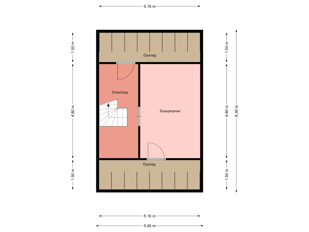 Bekijk plattegrond van 2e Verdieping van Bergrand 156