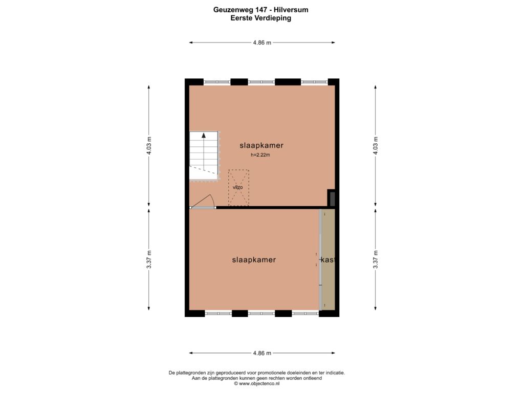 View floorplan of Eerste Verdieping of Geuzenweg 147