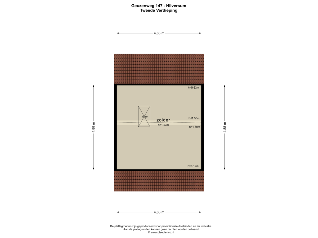 View floorplan of Tweede Verdieping of Geuzenweg 147