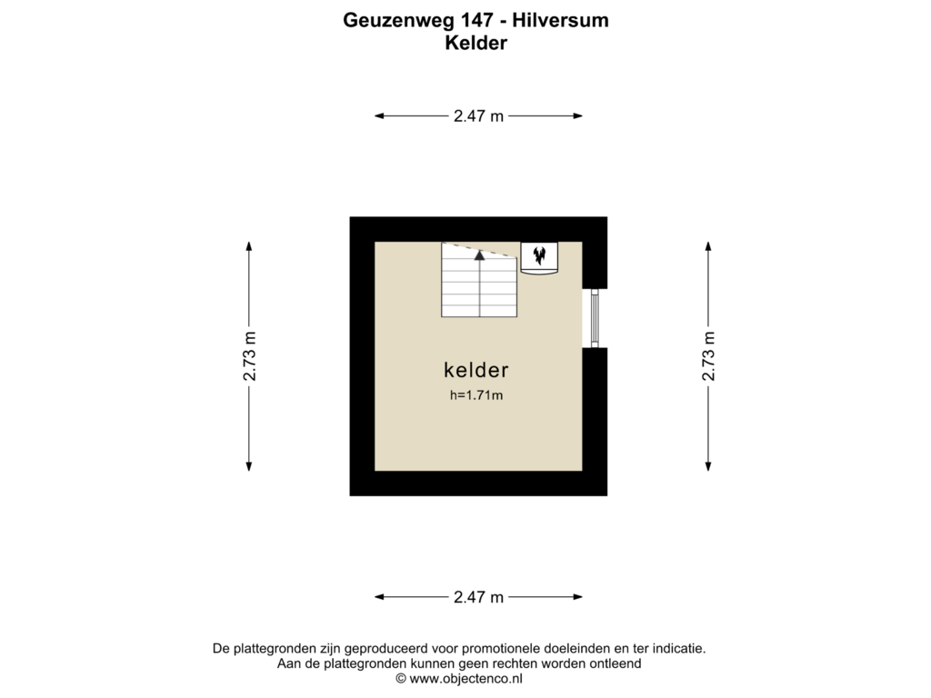 View floorplan of Kelder of Geuzenweg 147