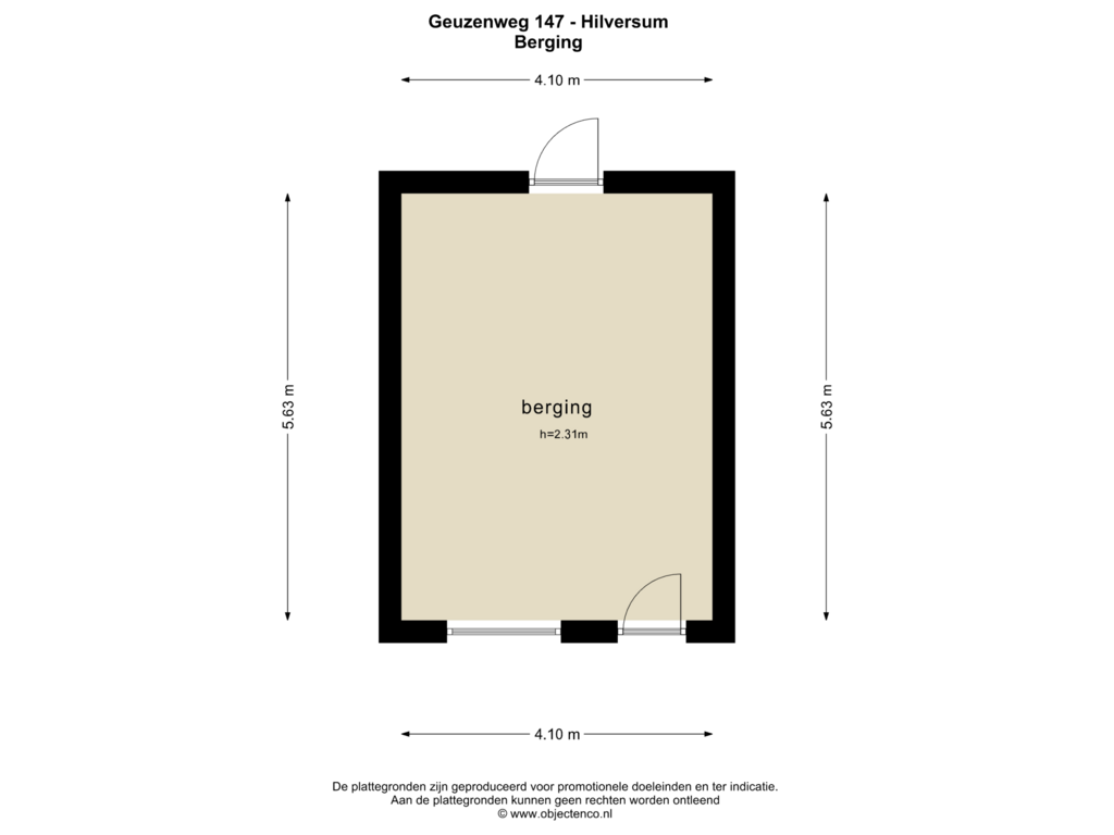 View floorplan of Berging of Geuzenweg 147