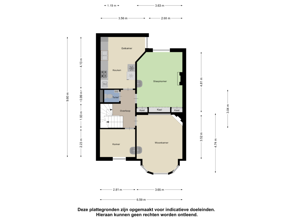 Bekijk plattegrond van Eerste Verdieping van Koolemans Beynenstraat 22