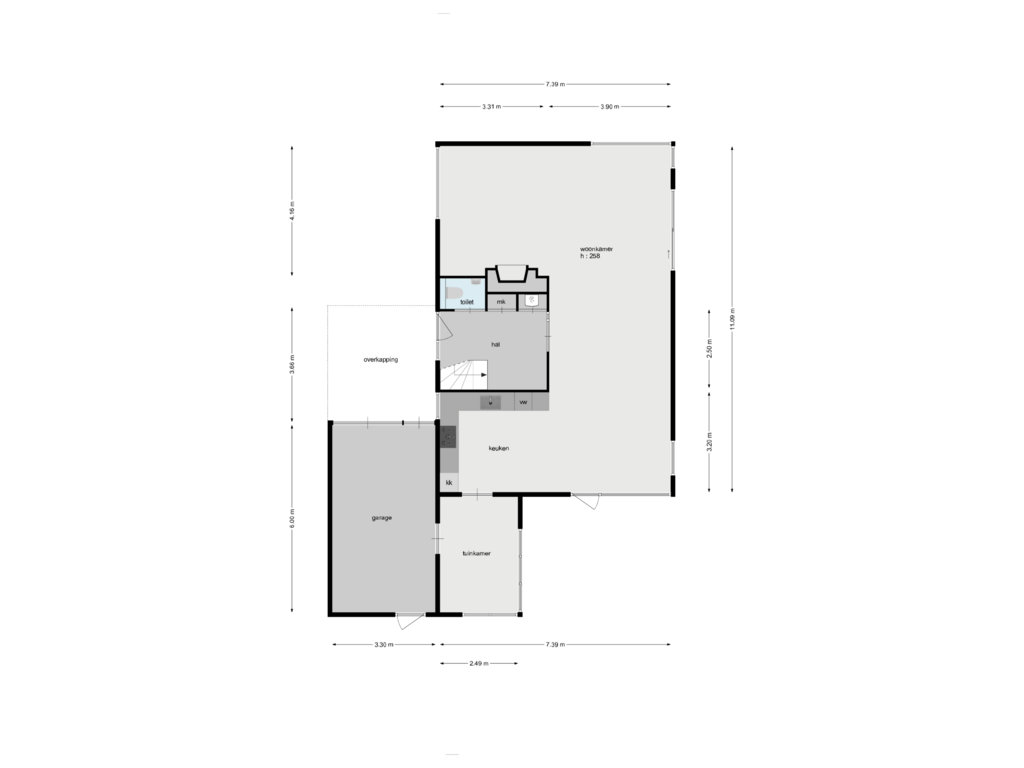 Bekijk plattegrond van begane grond van Nieuw Asterd 15