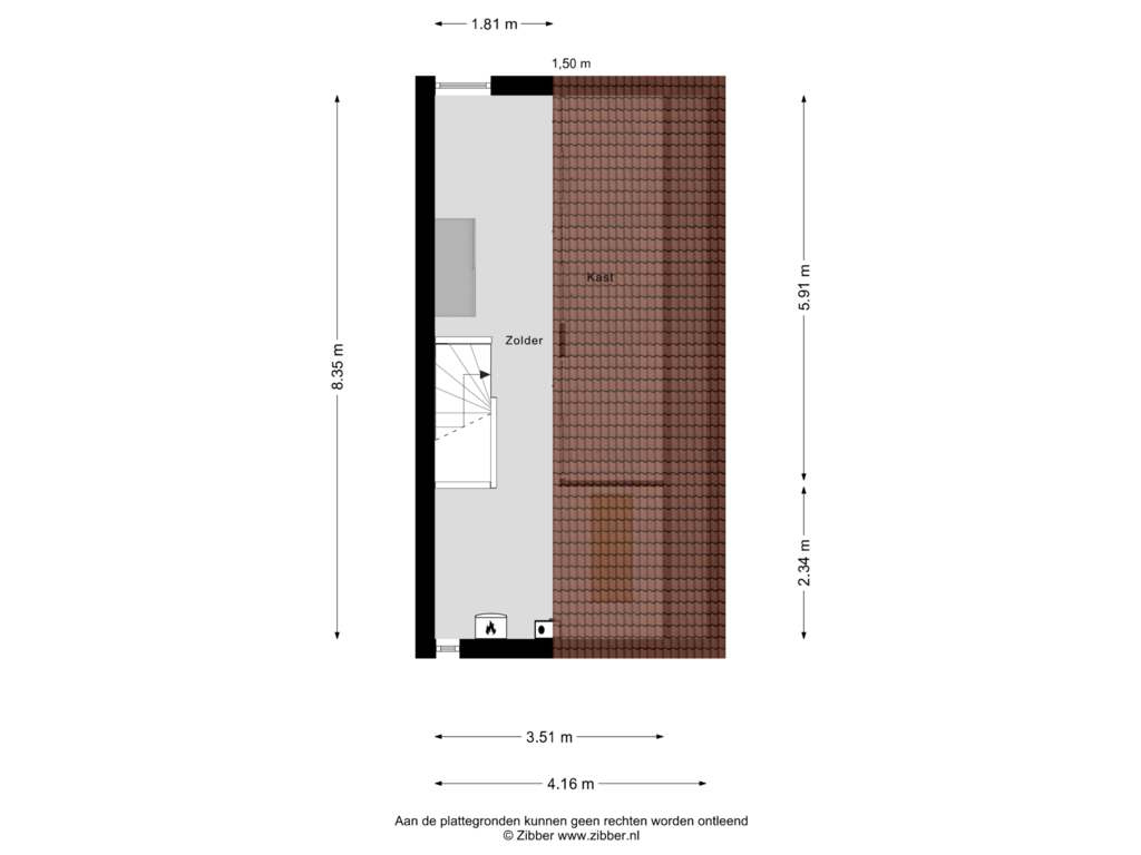 Bekijk plattegrond van Zolder van A. van Drielstraat 34