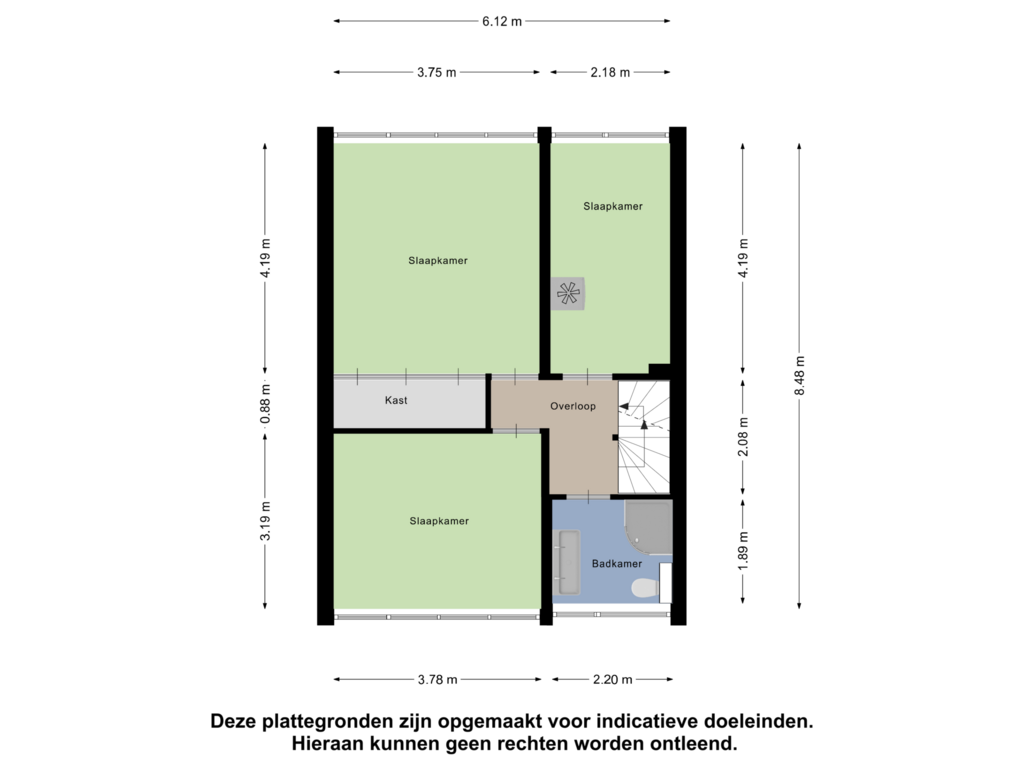 Bekijk plattegrond van Eerste Verdieping van Lekstraat 26