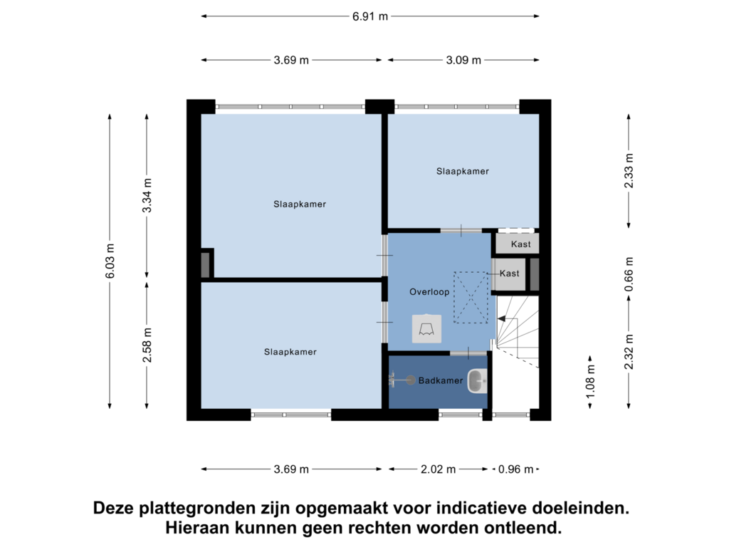 Bekijk plattegrond van Eerste Verdieping van Kleefsestraat 5