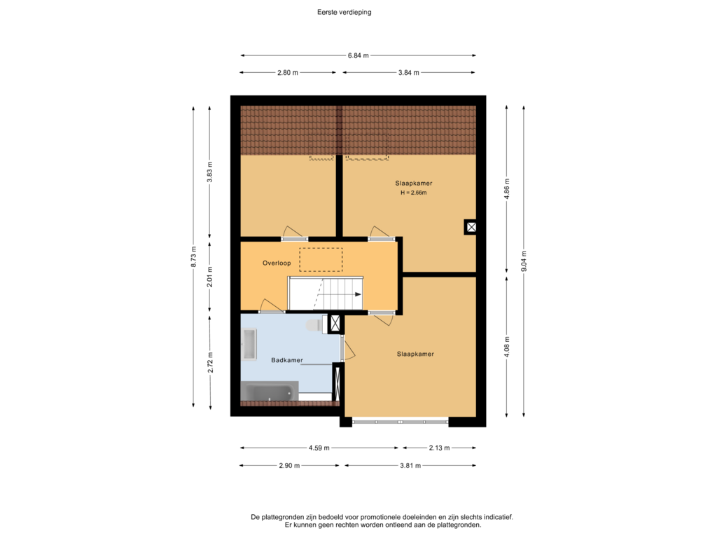 Bekijk plattegrond van Eerste verdieping van de Kluijskamp 1163