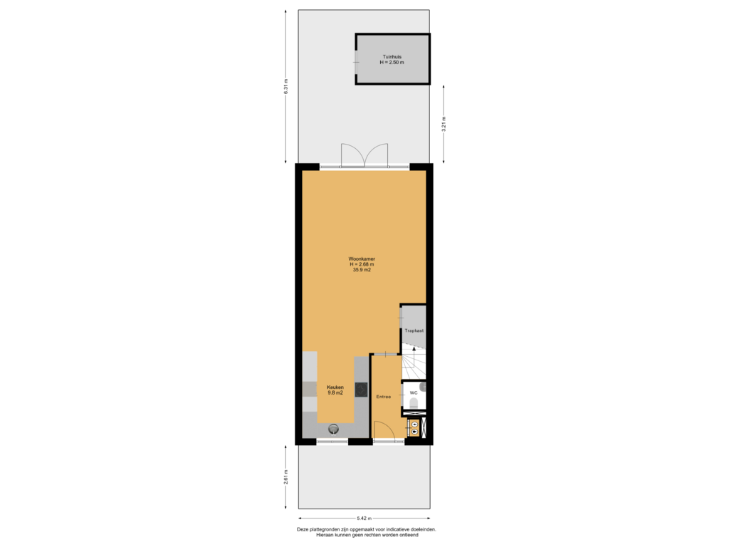 Bekijk plattegrond van Begane Grond Met Kavel van Anna Ruyschstraat 5