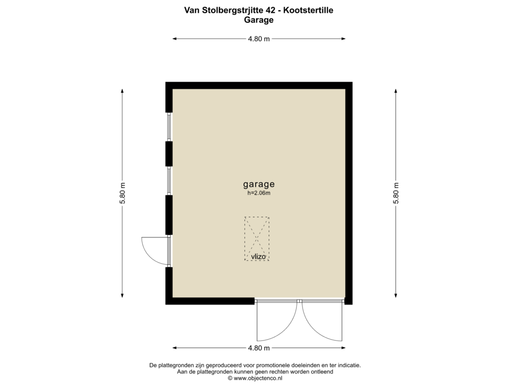 Bekijk plattegrond van GARAGE van Van Stolbergstrjitte 42