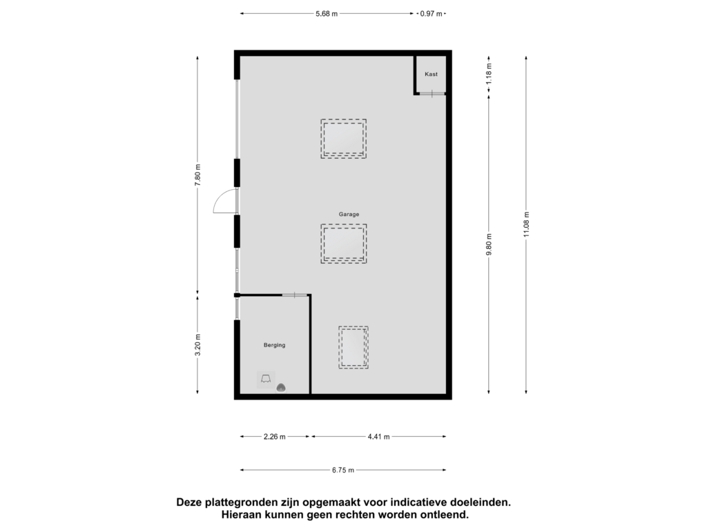 View floorplan of Garage of Ten Ankerweg 1-A