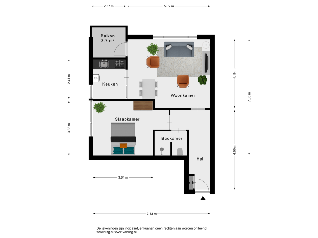 Bekijk plattegrond van Woonlaag 1 van Hofkampstraat 149