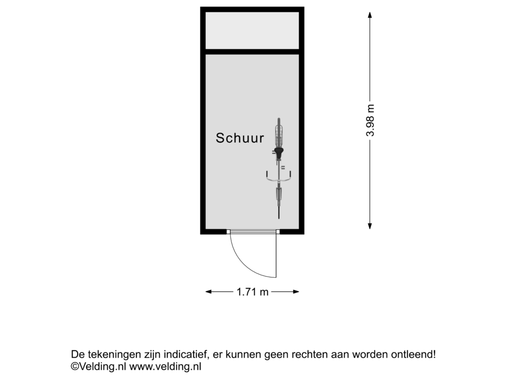 Bekijk plattegrond van schuur/berging van Hofkampstraat 149