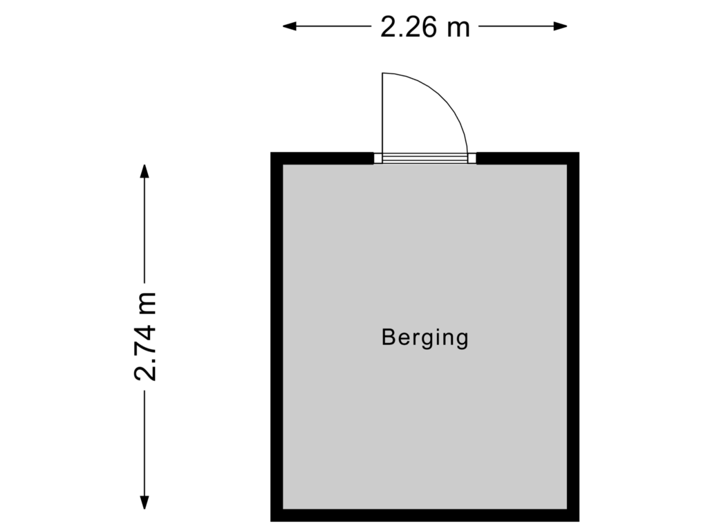 View floorplan of Berging of Zutphen-Emmerikseweg 8