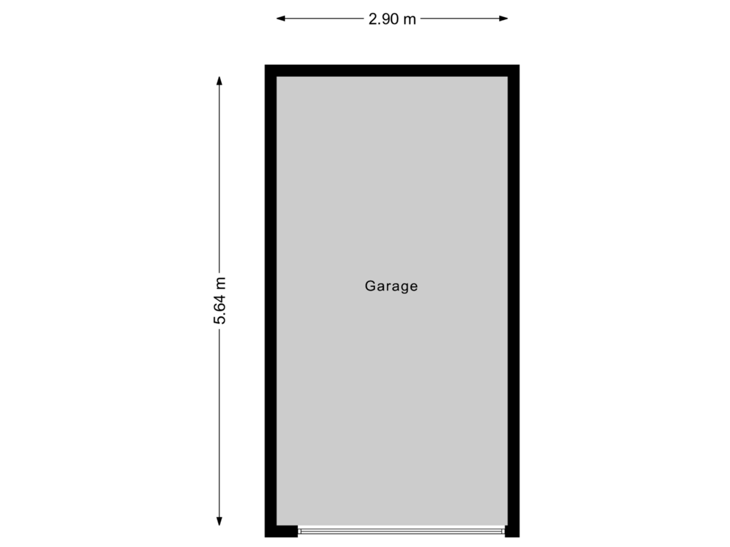 View floorplan of Garage of Prinses Beatrixstraat 6