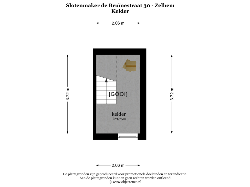 View floorplan of KELDER of Slotemaker de Bruïnestr 30