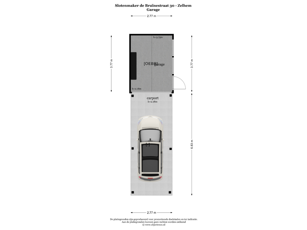 View floorplan of GARAGE of Slotemaker de Bruïnestr 30