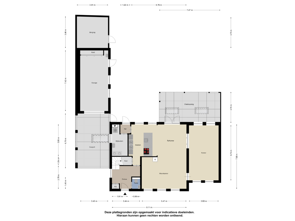 Bekijk plattegrond van Begane Grond van Hoefblad 14