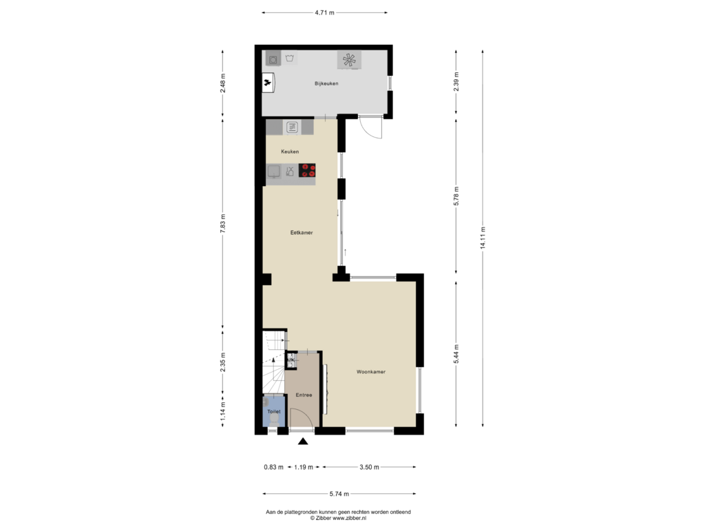 Bekijk plattegrond van Begane Grond van Lindelaan 4