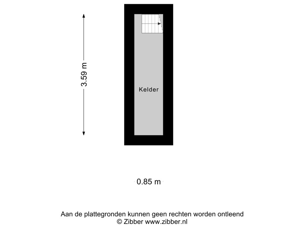 Bekijk plattegrond van Kelder van Lindelaan 4