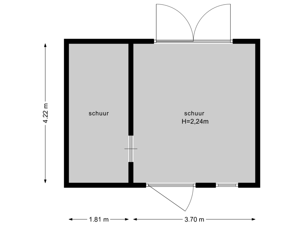 Bekijk plattegrond van Schuur van Wildzoom 40