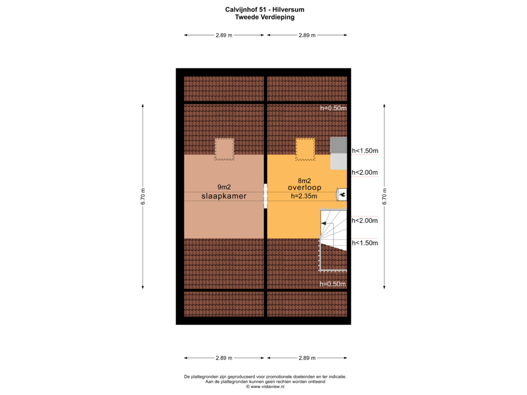 Bekijk plattegrond van TWEEDE VERDIEPING van Calvijnhof 51