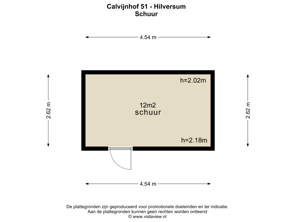 Bekijk plattegrond van SCHUUR van Calvijnhof 51