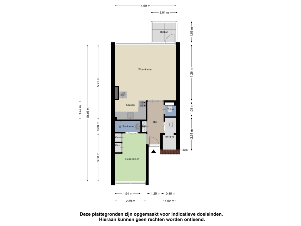 View floorplan of Appartement of Stationsstraat 52