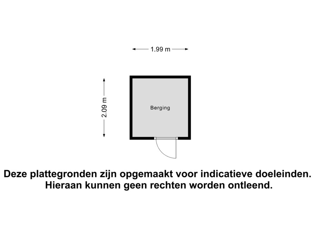 View floorplan of Berging of Stationsstraat 52