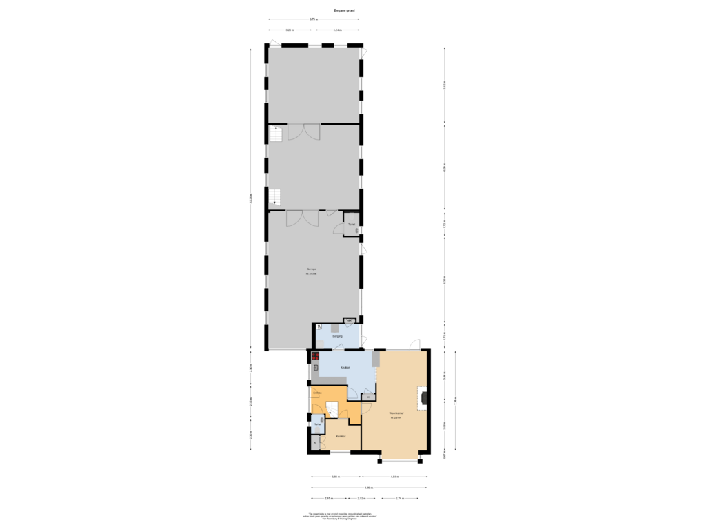 Bekijk plattegrond van Begane grond van Overmeerseweg 41