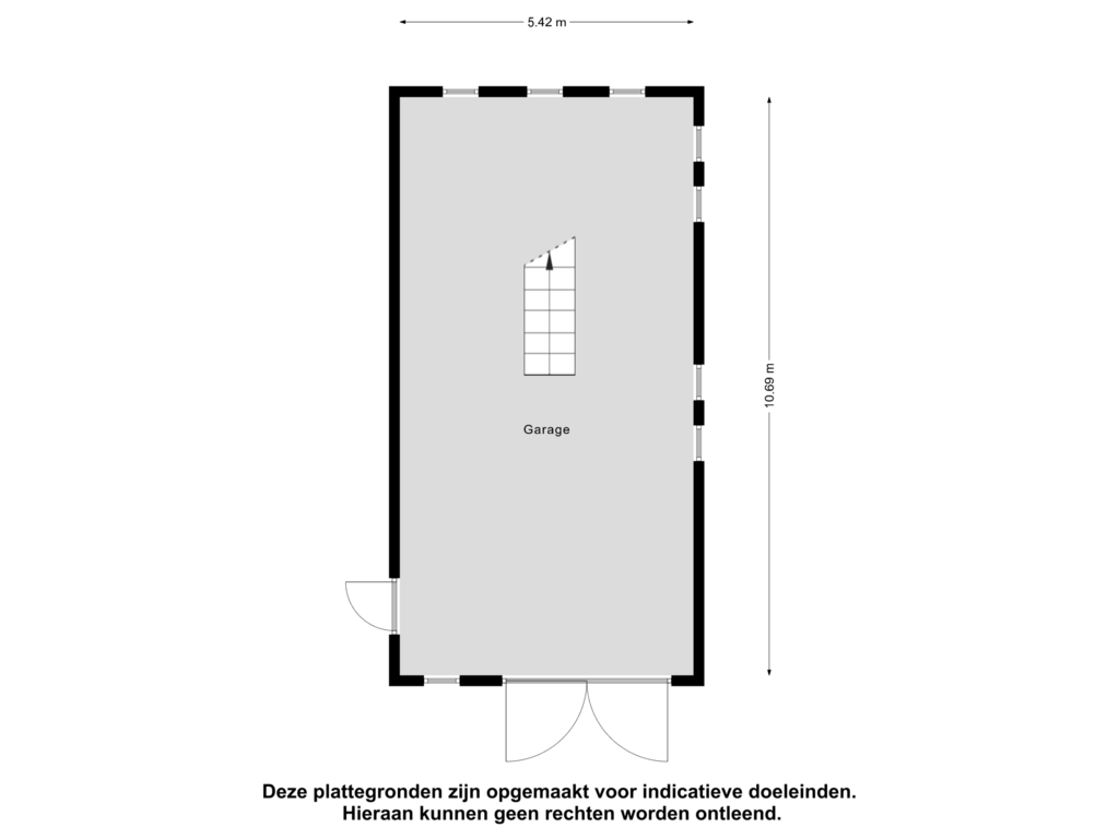 View floorplan of Garage of Zuiderdiep 327