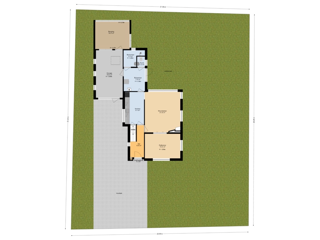 View floorplan of Situatie of Bredewei 6