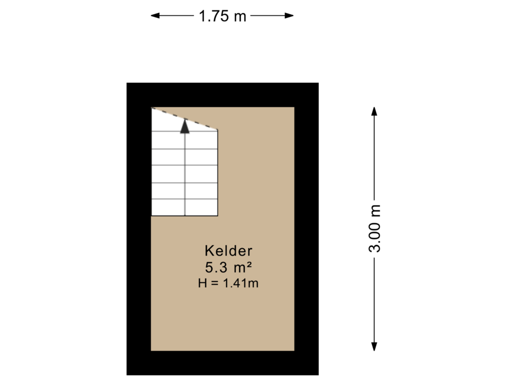 View floorplan of Kelder of Bredewei 6