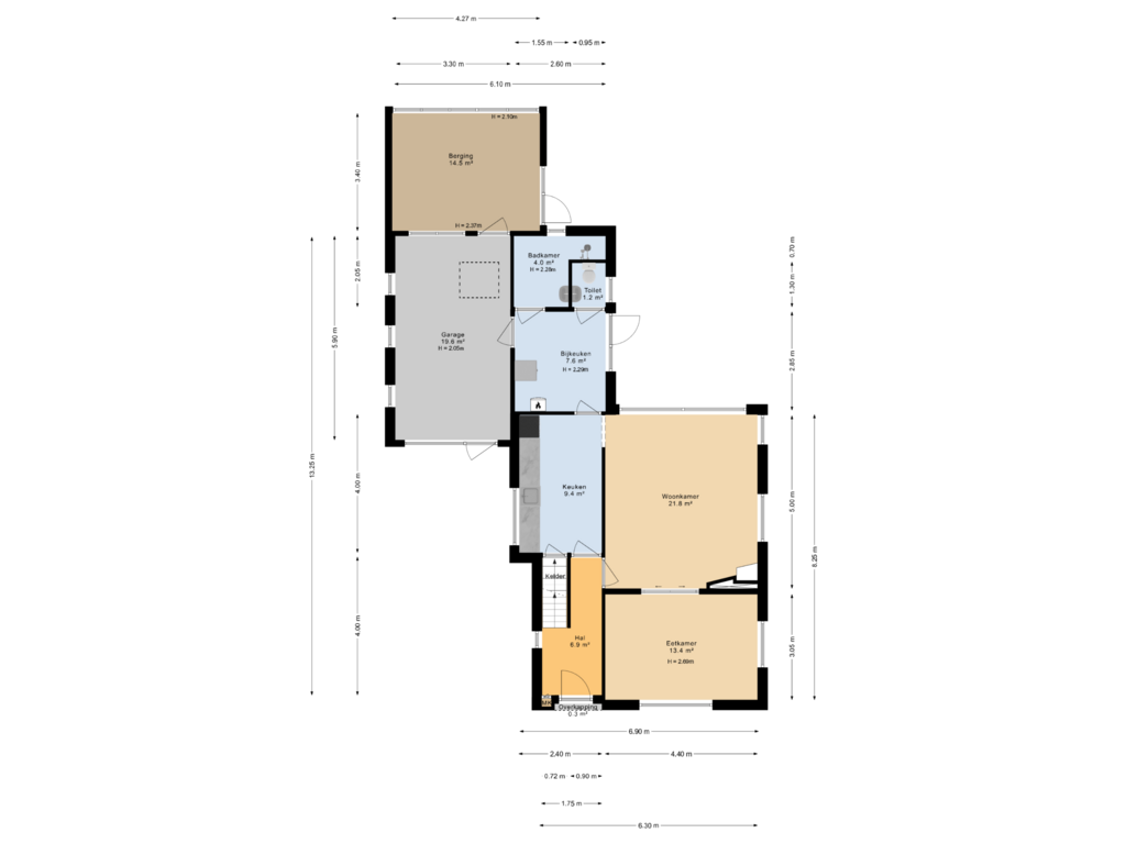 View floorplan of Begane grond of Bredewei 6