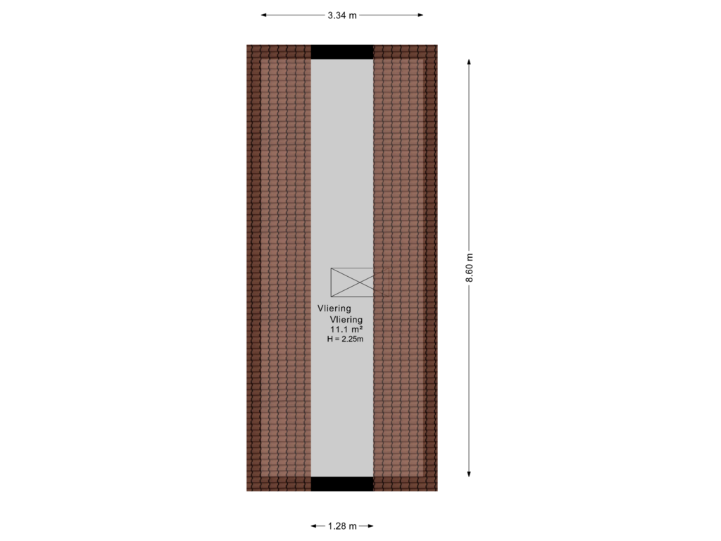 View floorplan of Vliering of Bredewei 6