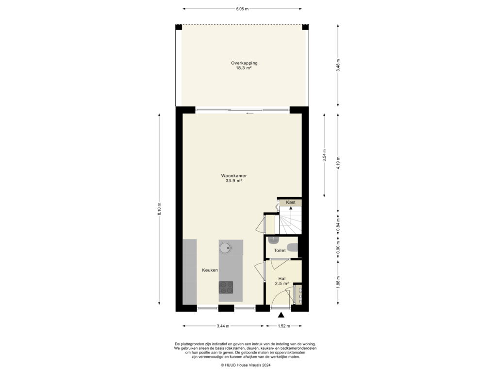 Bekijk plattegrond van Begane Grond van Wijngaard 18