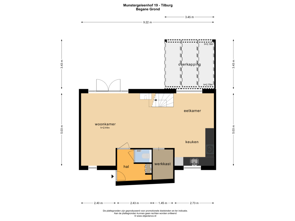 View floorplan of Begane Grond of Munstergeleenhof 19