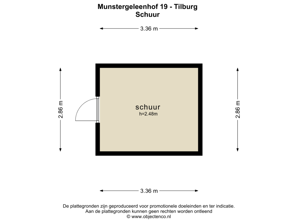 View floorplan of Schuur of Munstergeleenhof 19