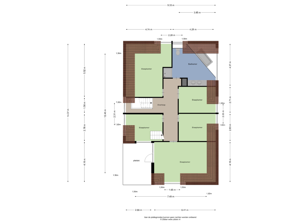 Bekijk plattegrond van Eerste Verdieping van Nieuwe Diep 18