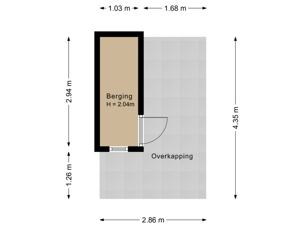 View floorplan of Berging of Boerhaar 27