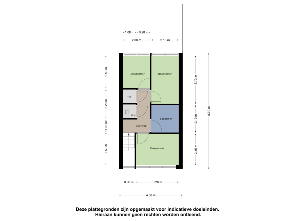 Bekijk plattegrond van Eerste verdieping van Ter Haar Romenystraat 2