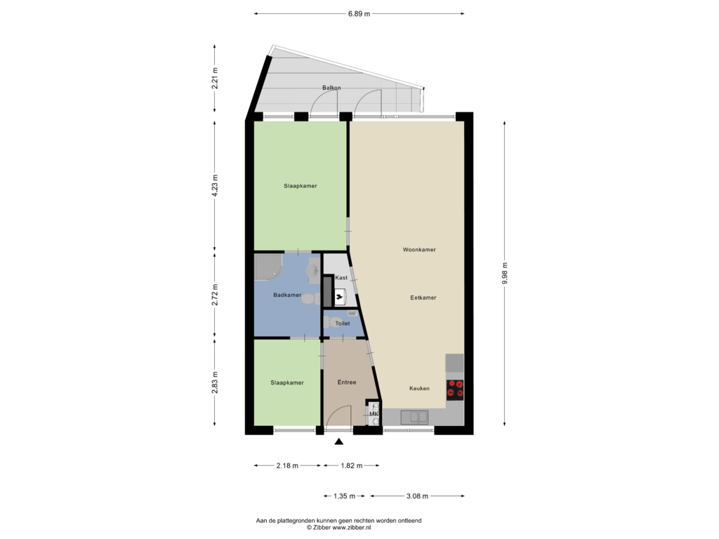 Bekijk plattegrond van Appartement van Watertorenstraat 50