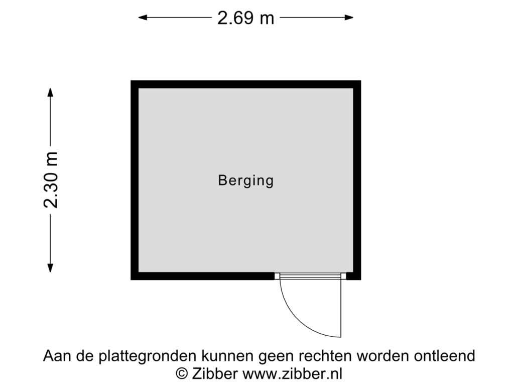 Bekijk plattegrond van Berging van Watertorenstraat 50