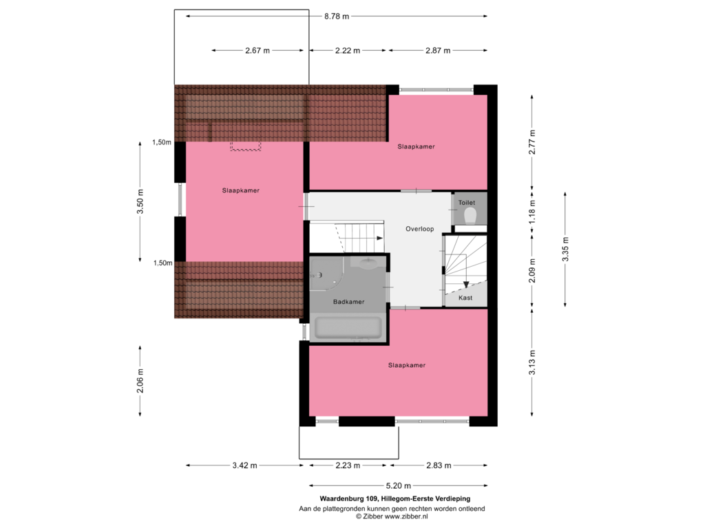 View floorplan of Eerste Verdieping of Waardenburg 109