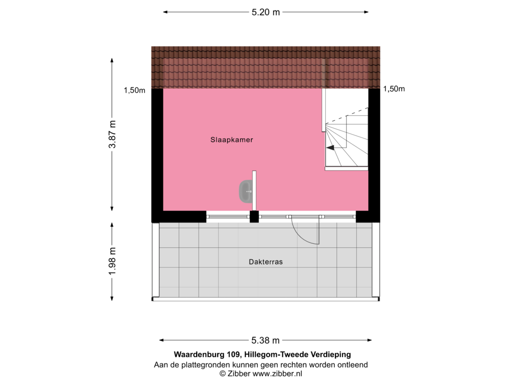 View floorplan of Tweede Verdieping of Waardenburg 109