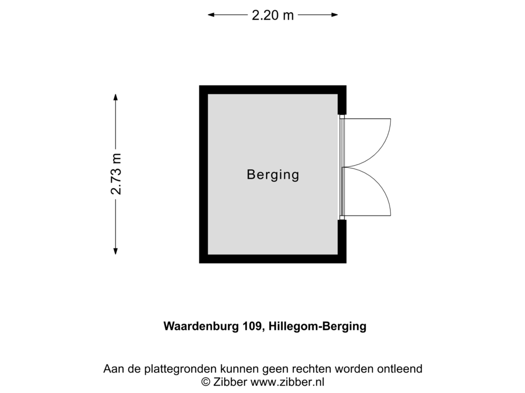 View floorplan of Berging of Waardenburg 109