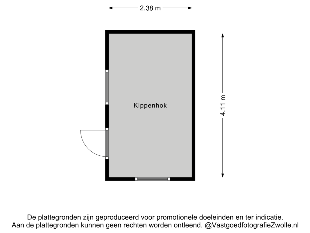 Bekijk plattegrond van Kippenhok van Zuiderzeestraatweg 491